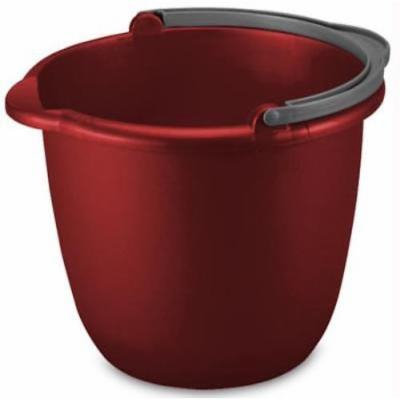 10 QT Classic Red Spout Pail Gray Handle 11-1/4