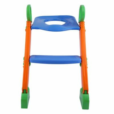 2017 New Folding Comfortable Children Kids Toilet Potty Training Seat Safety Toddler Toilet Chair With Step Stool Ladder Blue