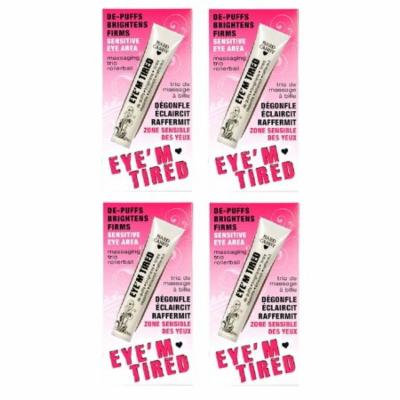 Hard Candy Eye'm Tired, Lightweight Depuffing Eye Serum. 0.59 Oz (Pack of 4) + Scunci Black Roller Pins, 18 Pcs