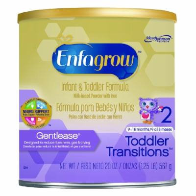 Enfagrow Toddler Transitions Gentlease Pediatric Oral Supplement Unflavored 20 oz. Can Powder - Case of 4