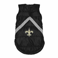 New Orleans Saints Dog Pet Premium Puffer Vest Reflective Jacket LARGE