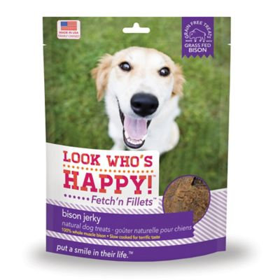 Look Who's Happy Fetch'n Fillets, Bison Jerky, 3 Oz