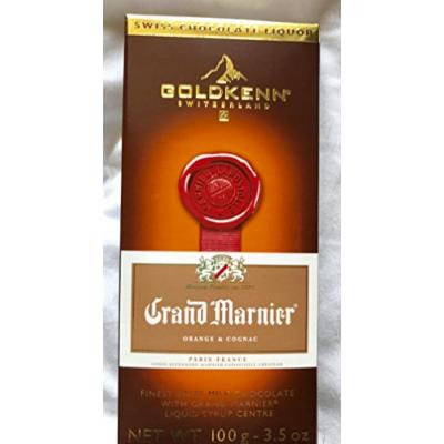 Goldkenn Swiss Chocolate Liquid Center 3.5 oz Gourmet Bar Grand Marnier