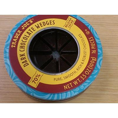 Trader Joe's Extra Dark Chocolate Wedges 73 % Belgian cacao (pack of 2)