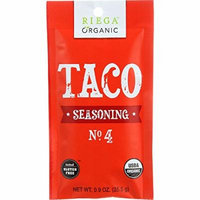 Riega Foods Seasoning - Organic - Taco - No. 4 - .9 oz - case of 8 - 95%+ Organic - Gluten Free - Dairy Free - Yeast Free - Wheat Free-Vegan