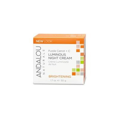 Andalou Naturals, Luminous Night Cream, Purple Carrot + C, Brightening, 1.7 fl oz (50 ml) (Pack of 2)