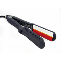 Croc Infrared Flat Iron 1.5 Turboion Black Titanium Digital Dual Voltage Hair Iron Straightener Gift Set (Include 2 Tion Silicone Hair Clips)