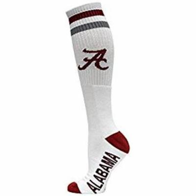 Alabama Crimson Tide White Tube Sock