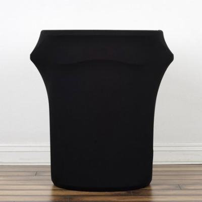 Efavormart New 41-50 Gallons Commercial grade Black Stretch Spandex Round Waste Trash Bin Container Cover