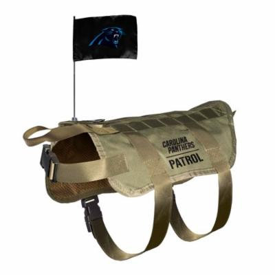 Carolina Panthers Dog Pet Premium Tactical Vest Harness w/ Team Flag XL/BIG