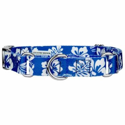 Country Brook Petz™ Royal Blue Hawaiian Martingale with Premium Buckle
