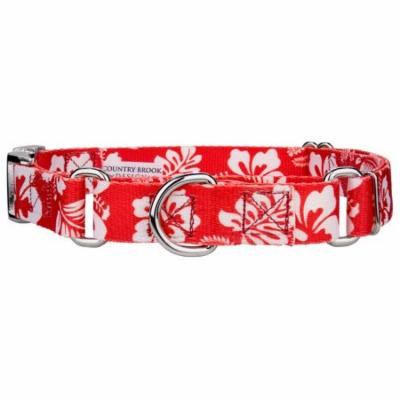 Country Brook Petz™ Red Hawaiian Martingale with Premium Buckle