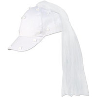 Beistle 60210 - White Veil Cap- Pack of 12