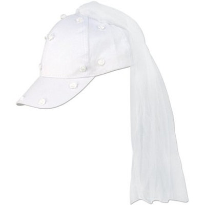 Beistle 60210 - White Veil Cap- Pack of 12