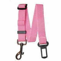 Universal Dog Leash Auto Car Automobile Seatbelt Adapter Seat Belt Dog Leash By Downtown Pet Supply (Pink)