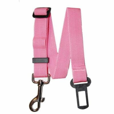 Universal Dog Leash Auto Car Automobile Seatbelt Adapter Seat Belt Dog Leash By Downtown Pet Supply (Pink)