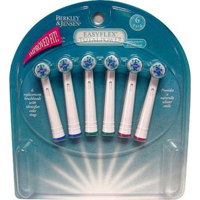Berkley and Jensen EasyFlex Total Power Replacement Brush Heads - 6 pk.