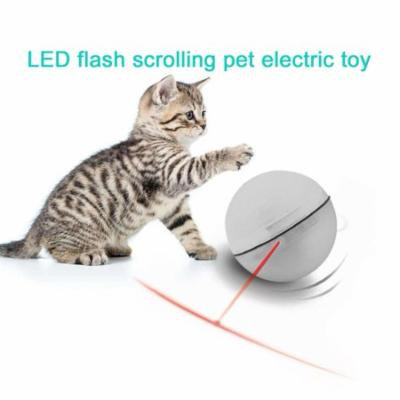 Electric Pet Ball Rolling Pet Toys Funny LED Pet Teasing Toy For Cats Dogs white