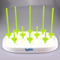 Portable Baby Feeding Milk Bottle Cup Drying Rack Dryer Drainer Shelf Holder Tool (Green)