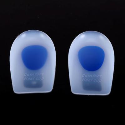 1 Pair Silicone Heel Cup Shock Cushion Orthotic Insole Plantar Care Pain Relief Insoles Pads(L)