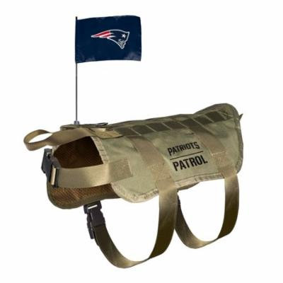 New England Patriots Dog Pet Premium Tactical Vest Harness w/ Team Flag XL/BIG