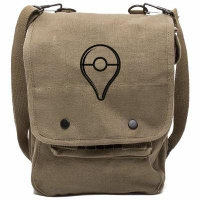 Pokemon Go Plus Button Canvas Crossbody Travel Map Bag Case