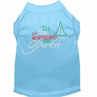 Tis The Season To Sparkle Rhinestone Dog Shirt Baby Blue Xxxl (20)