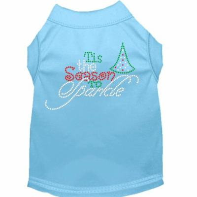 Tis The Season To Sparkle Rhinestone Dog Shirt Baby Blue Xxxl (20)