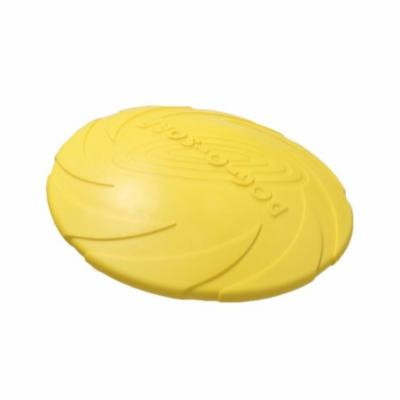 Dog Training Toys Milk Scent Pure Natural Rubber Frisbee Round Teething Toy,Yellow