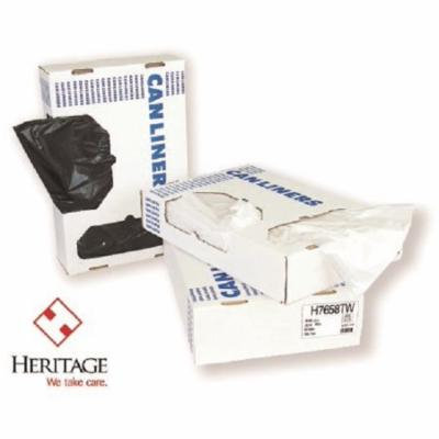 Heritage Trash Bag LLDPE Super Tuf Duty Clear 40 - 45 gal. 0.90 Mil. 40 X 46 Inch Twist Tie Flat Pack Case of 100