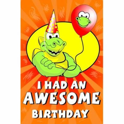 I HAD AN AWESOME BIRTHDAY POST CARD - STYLE 094