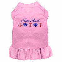 Set Sail Embroidered Dog Dress Light Pink Xl (16)