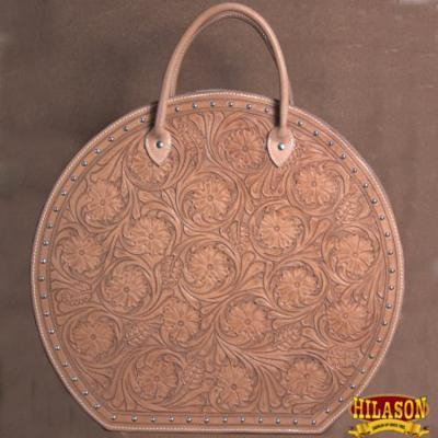 U-HILASON GENUINE LEATHER HAND TOOLED ROPE BAG