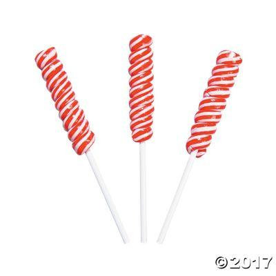 Red Mini Twisty Lollipops pack of 6