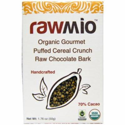 Rawmio, Organic Gourmet Puffed Cereal Crunch Raw Chocolate Bark, 1.76 oz (pack of 1)