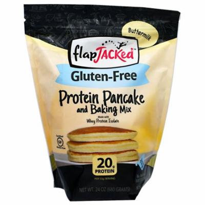 FlapJacked, Protein Pancake and Baking Mix, Gluten-Free Buttermilk, 24 oz(pack of 6)