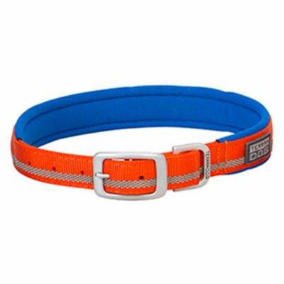 Weaver Leather 07-0861-R3-21 21 in. Terrain Reflective Lined Dog Collar - Orange