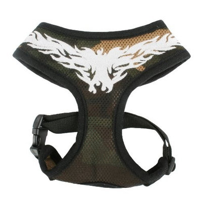 Puppia Authentic Flame Harness, Camo, Small