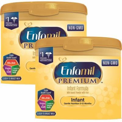 (2 Pack) Enfamil PREMIUM Infant Formula, Powder 22.2 Ounce Tub