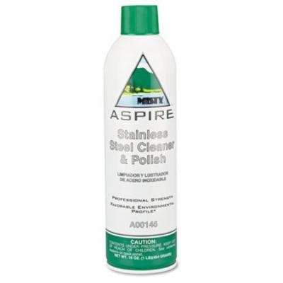 Misty Aspire Stainless Steel Cleaner & Polish, Lemon Scent, 16 oz. Aerosol Can - Includes 12 per case.