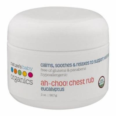 Nature's Baby Organics Organic Ah-Choo! Chest Rub, Eucalyptus, 2-Ounce Jar