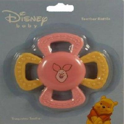 Piglet Teether Rattle for Baby Girls (colors may vary)