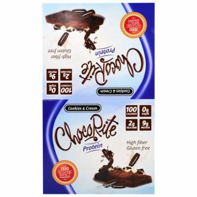HealthSmart Foods, Inc., ChocoRite Protein Bars, Cookies & Cream, 16 Bars - 1.2 oz (34 g) Each(pack of 1)