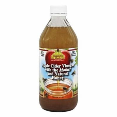 Dynamic Health Organic Apple Cider Vinegar with the Mother and Natural Honey Glass, 16 oz, 2 Pack