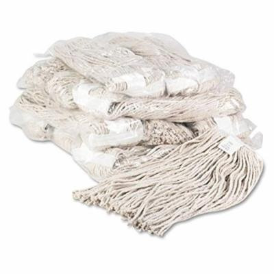 Unisan - Premium Cut-End Wet Mop Heads, Cotton, 20oz, White - 12/Carton