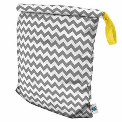 Planet Wise Roll Down Wet Diaper Bag, Gray Chevron, Large