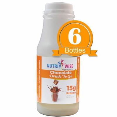 NUTRIWISE - High Protein Diet Drink |Chocolate| Low Calorie, Low Fat, Low Carbohydrates (6-Pack Bottles)
