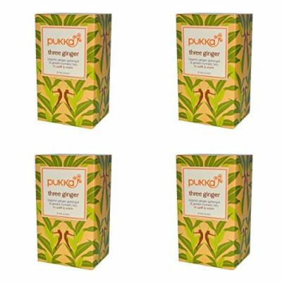 (4 PACK) - Pukka Three Ginger Tea| 20 Bags |4 PACK - SUPER SAVER - SAVE MONEY