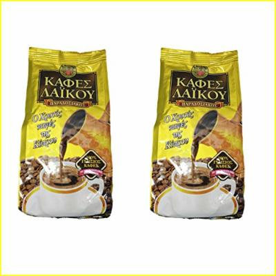 2 x 200g GOLD Laikou the Traditional Cyprus Greek Ground Coffee from Freshly Roasted Coffee Beans