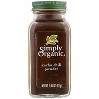 Simply Organic Ancho Chili Powder Certified Organic, 2.85 Ounce, 3 Jars